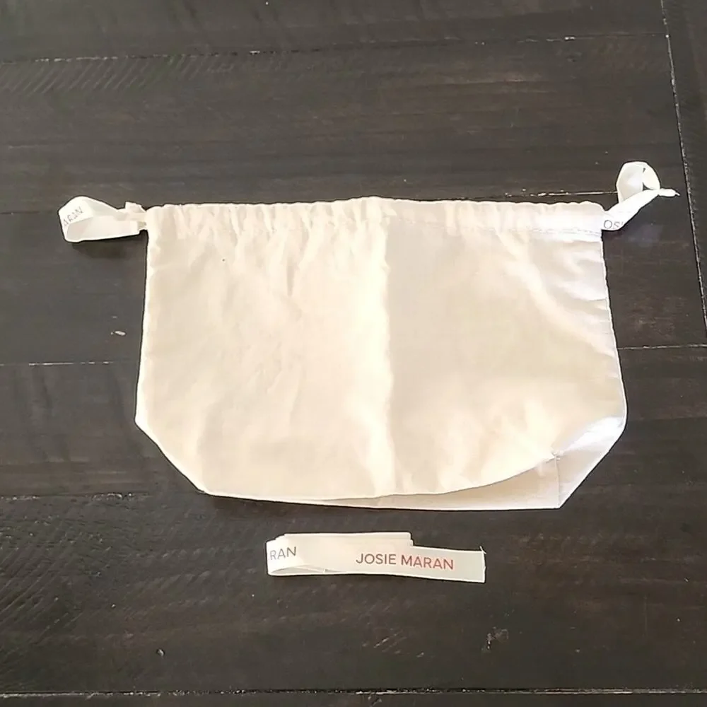 JOSIE MARAN Bag Drawstring Natural Material Makeup Travel Beach Bag